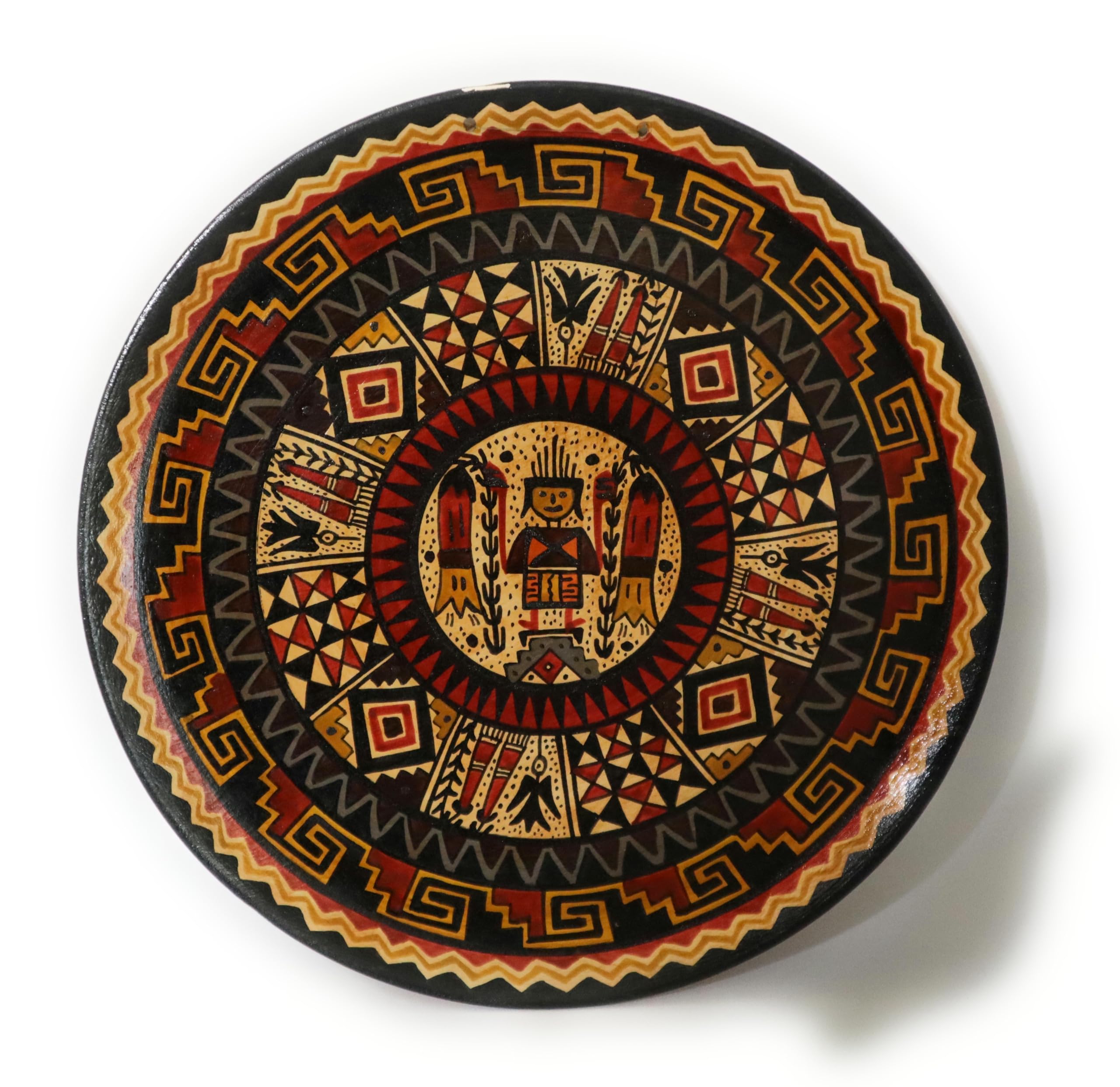 Amazon.com: Generic Decorative Wood Plate Peruvian Hand Painted